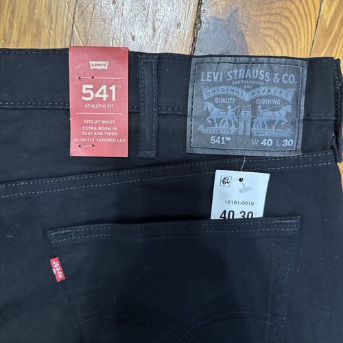 Levi's 541 - 40x32 - Athletic Straight Fit Stretch Denim Mens Jeans Black NWT - Picture 13 of 14