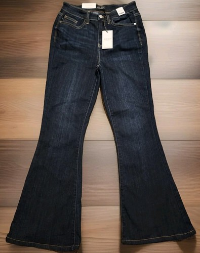 NWT Judy Blue Women's Flare Jeans Size 5/27 #JB82343DK Dark Wash High Waist
