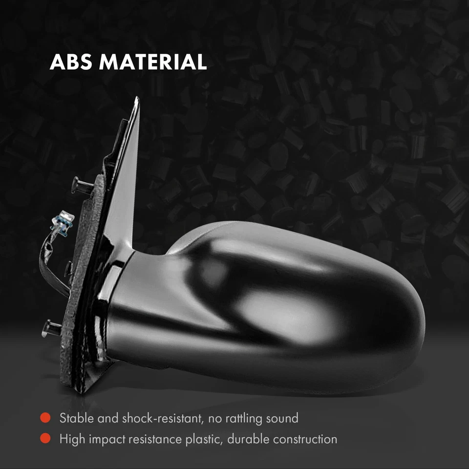 Espejo de ajuste de vidrio eléctrico izquierdo del conductor negro liso para Saturn L100 L200 L300 LS1 Foto 3 de 4
