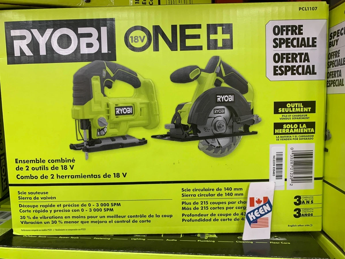 RYOBI CANADA 18V Cordless Jig Saw 5 1 2 inch Circular Saw Combo