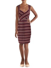 GUESS women dress GDLP3562 MUL pink polyester stiped Sri Lanka sz 0 $148