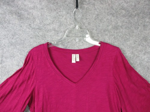 Meadow Rue Top Women's Medium Pink Bell Sleeves Anthropologie Cotton Heathered - Picture 4 of 11