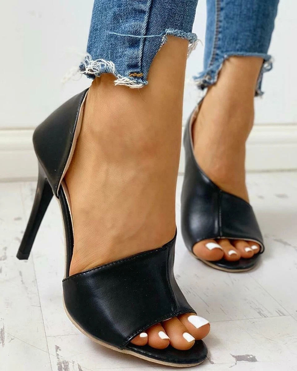 Womens Open Toe Sandals High Heels Party Dress Peep Toe Shoes