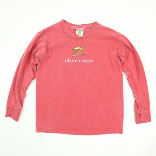 Shirt YOUTH SMALL Faded Red Long Sleeve 