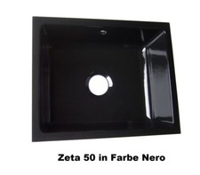 SystemCeram Zeta 50U Keramik-Unterbaubecken 49x39 schwarz bzw. Alu grau metallic
