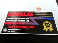 D- MAINTENANCE Sticker / Decal Automotive ORIGINAL OLD STOCK