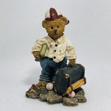 Vintage Youngs Hometown Heroes Bear Figurine Baseball Boy Student Sports Player