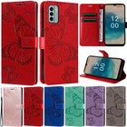 Butterfly Wallet Leather Flip Case Cover For Nokia G42 C12 G22 G21