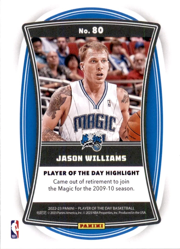 Jason Williams Orlando Magic NBA Fan Apparel & Souvenirs for sale