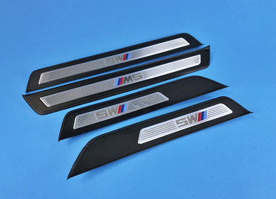 11-17 BMW F10 M5 DOOR SILL SCUFF PANELS PLATES TRIMS SET OEM