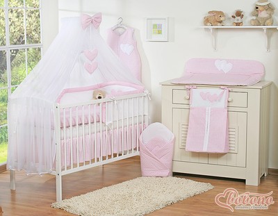 11pcs Baby Girl Gingham Pink White Bedding Set Cot Bed Large Canopy Holder - White Nursery Bedding Set 11pcs Baby Girl Gingham Pink White Bedding Set Cot Bed Large Canopy Holder - White Nursery Bedding Set