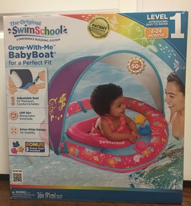 Swim School Perfect Fit Baby Boat Pool Float Adjustable Seat with Canopy 889834155007 | eBay