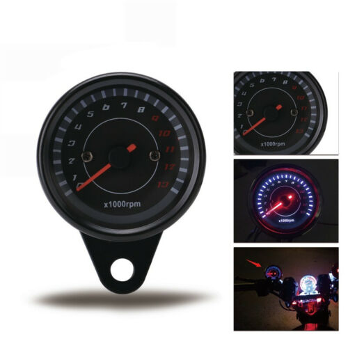Universal LED Backlight Motorcycle Meter Tachometer Gauge Rev Counter 0-13000RPM - Picture 2 of 8