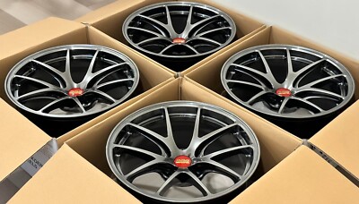 18x10 +25 BBS RI-A Diamond Black 5x120 10 Spoke Forged Aluminum
