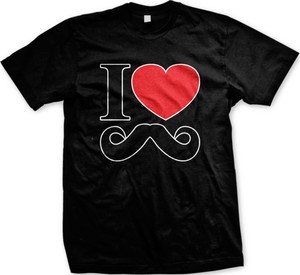 I Love Mustache Facial Hair Love Mustaches Funny Mens T Shirt Ebay