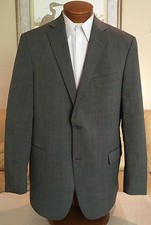 Hart Schaffner Marx Mens Trumpeter Gray 2 Btn Blazer Jacket Sz 46 L MINT 