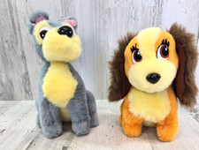 Vintage Lady and the Tramp Plush Dogs Disneyland Walt Disney World