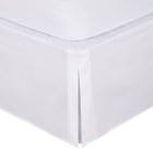 Wrap Around Bed Skirt 14 Inch Drop Queen Wrinkle Resistant White Classic