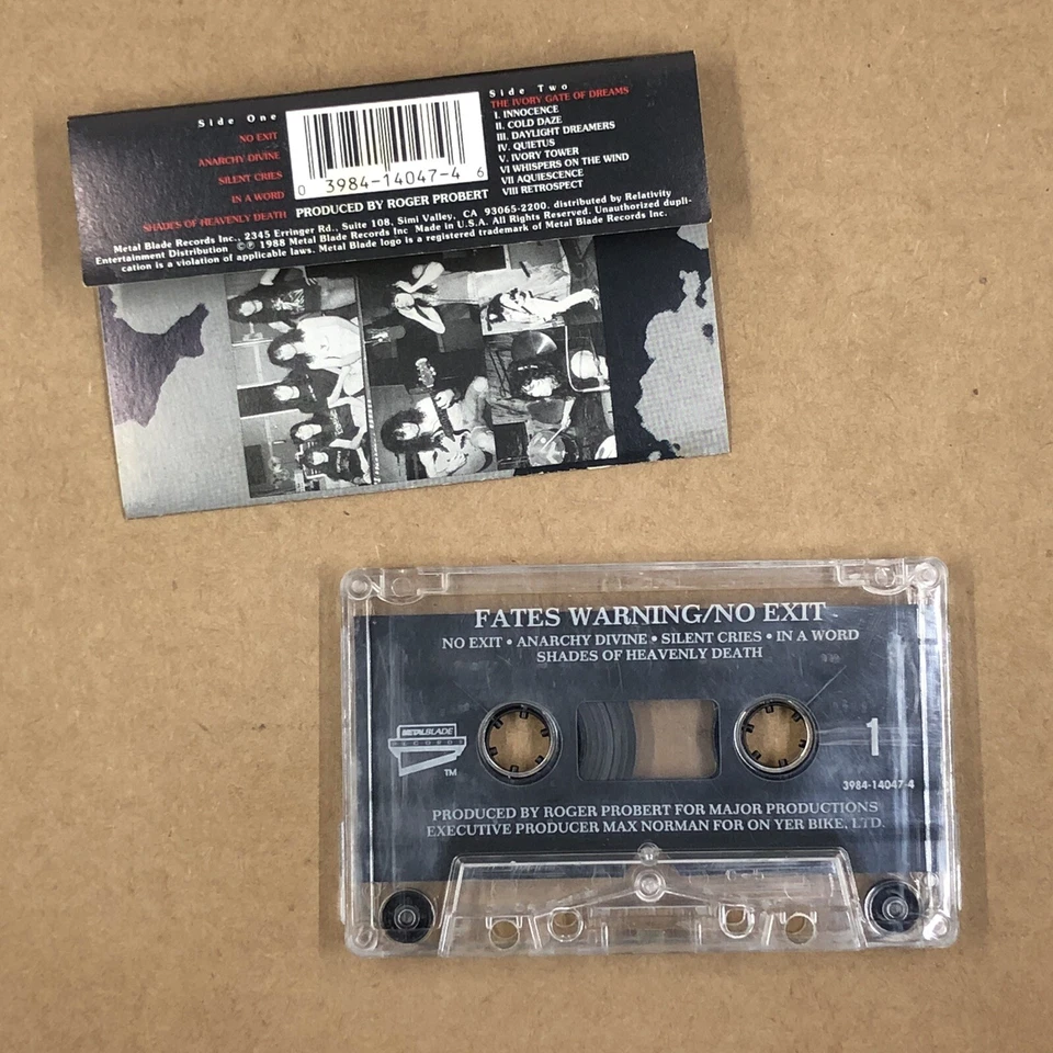 FATES WARNING Cassette Tape Metal Prog NO EXIT 90s METAL BLADE RECORDS REISSUE Foto 2 de 4