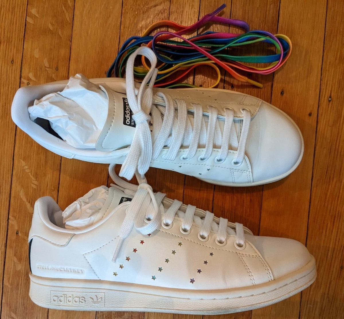 Thorns hestekræfter kapsel Stella McCartney Stan Smith Rainbow Sneakers 38.5 W 8 / M 6 $325 | eBay