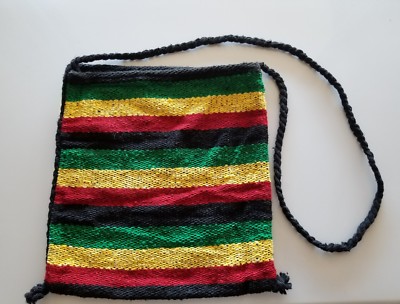 HAND MADE Rasta red yellow green color w/dread 22'' strap unique shoulder bag 