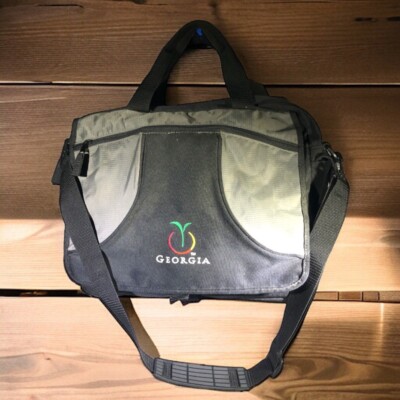 Vintage Georgia Laptop Messenger Bag by Leeds RARE Film Movies Satchel backpack