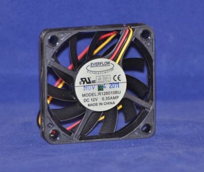 Everflow Lüfter 60x60x10mm R126010BU DC 12V 5200 U/min 40dBA Kugellager 3-pin