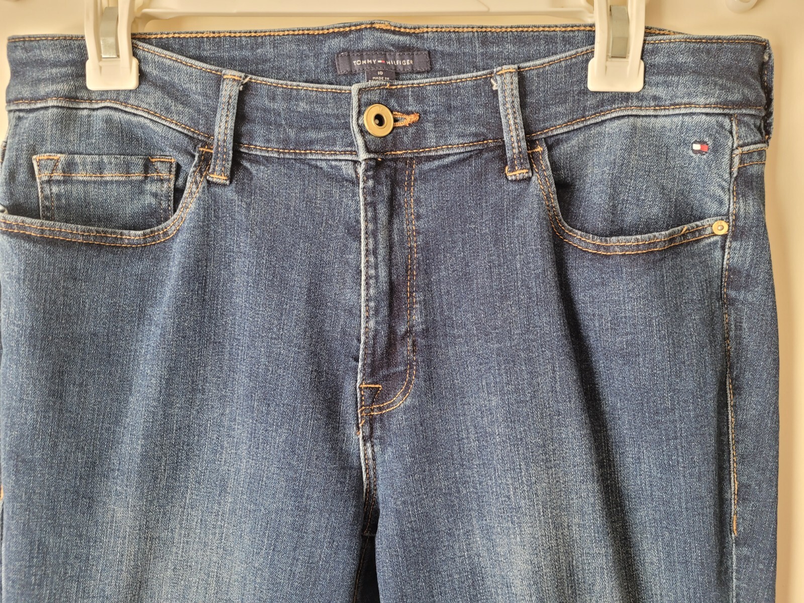 Tommy Hilfiger Basic Solid Dark Blue Straight Jea… - image 5