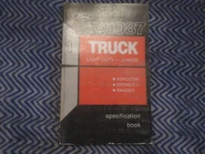 1987 FORD AEROSTAR BRONCO II RANGER FACTORY FORD SPEC SHOP MANUAL