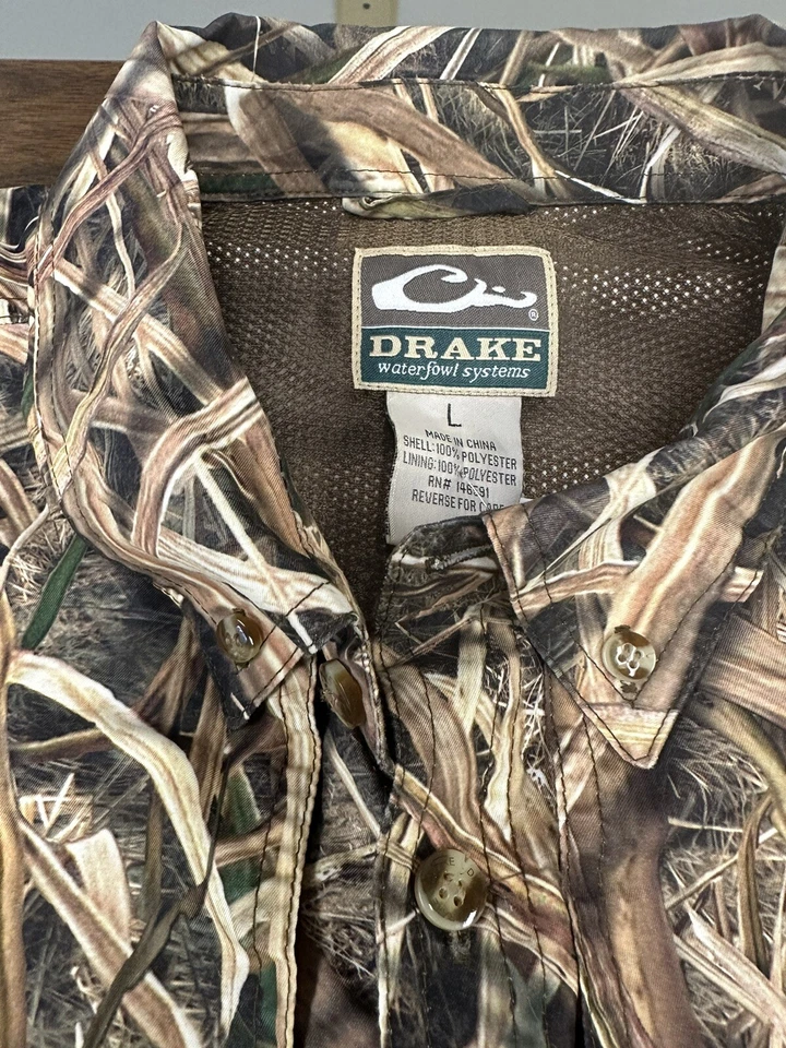 Drake Waterfowl DW2610-015-3 Ls Vented Shirt Max5 Camo Large - Image 3 of 4
