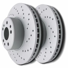 SP Performance C01-940 Cross Drilled Brake Rotors ZRC Coating L/R Pr Front