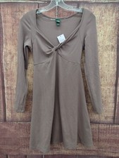 Wild Fable Women's Chestnut Long Sleeve Body Con Dress Size Medium