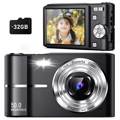 Digitalkamera 1080P 16x Zoom 32GB Speicherkarte Blitz Autofokus tragbar kompakt