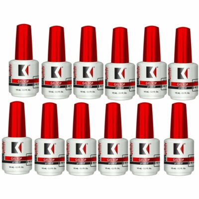 Kupa GelFinity Soak Off Gel Top Coat No Wipe 0.5 oz (Pack of 12)