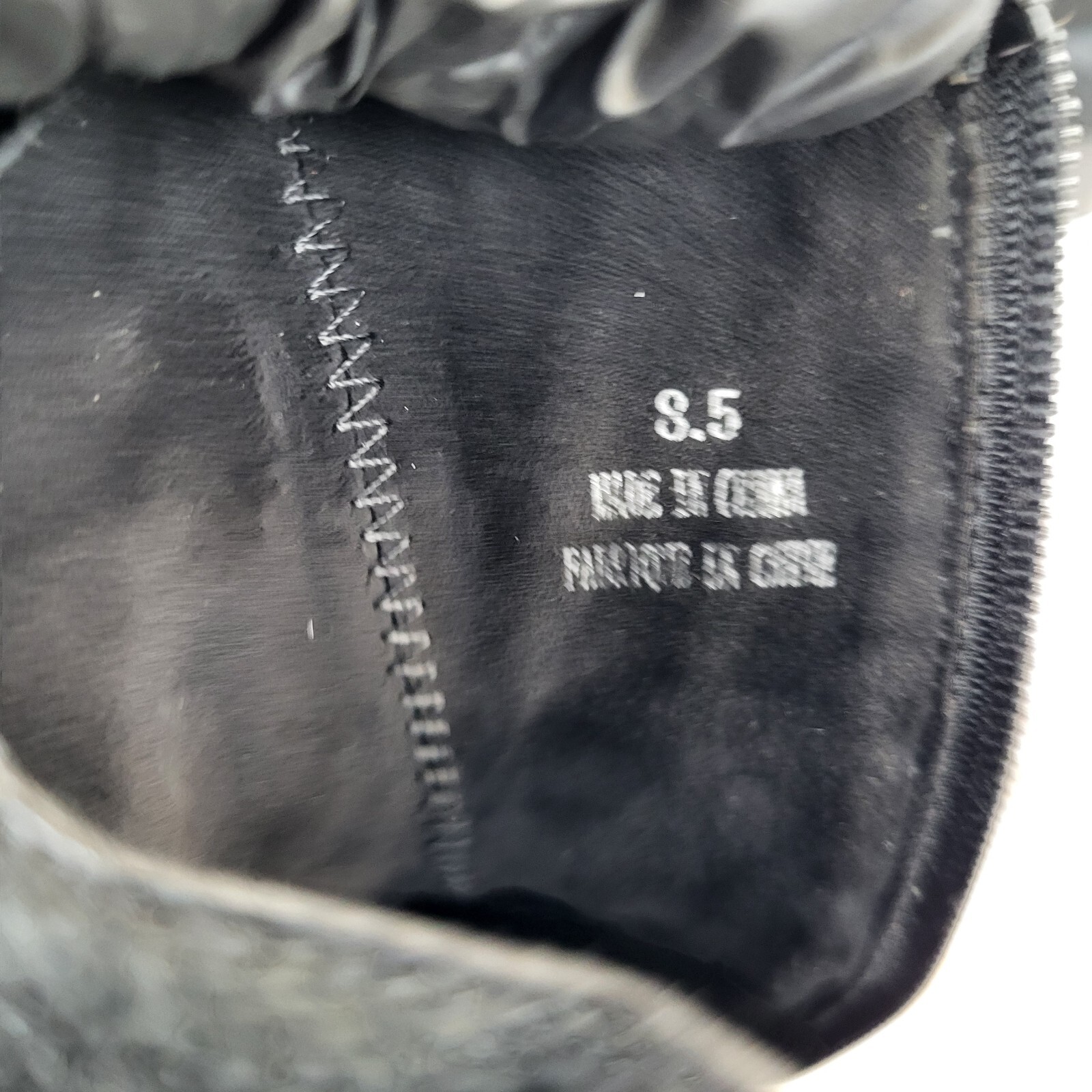 Jeffrey Campbell Tonette Genuine Calf Hair Studded Front Zip Boots Women's 8.5