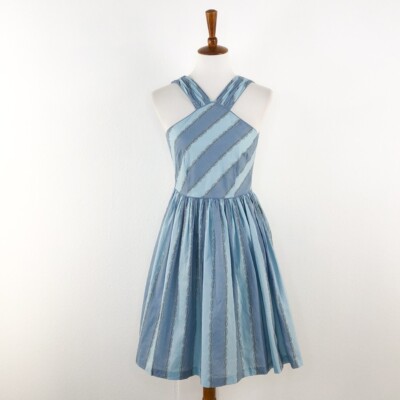 anthro blue and white dress A Blue and White Dress