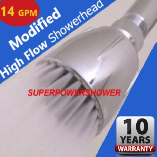 Original Modified HIGH FLOW SHOWER HEAD * 14 GPM Soft High Pressure * ABS Ball
Opens in a new window