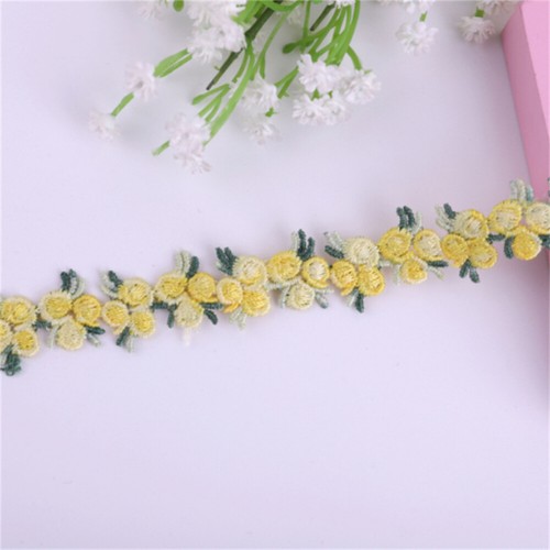 4/5 in Lace Trim Flat For Crafts Sewing Fringe Flower Ribbon Art Decor 2 yards - Picture 3 of 18