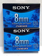 SONY 8mm 120 min Standard P6-120MPL blank video cassette Sealed LOT of 2