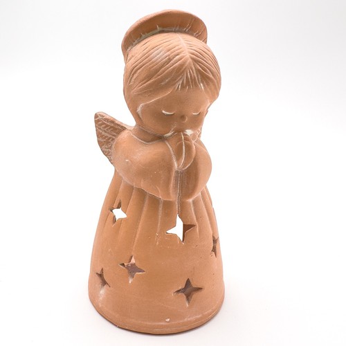 Vtg House of Lloyd Praying Angel Terracotta Tea Light Votive Candle Holder 6" - Picture 6 of 12