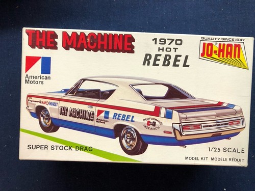 Jo-Han 1970 The Machine Hot Rebel Super Stock KIT#C-2670 Opened but Complete