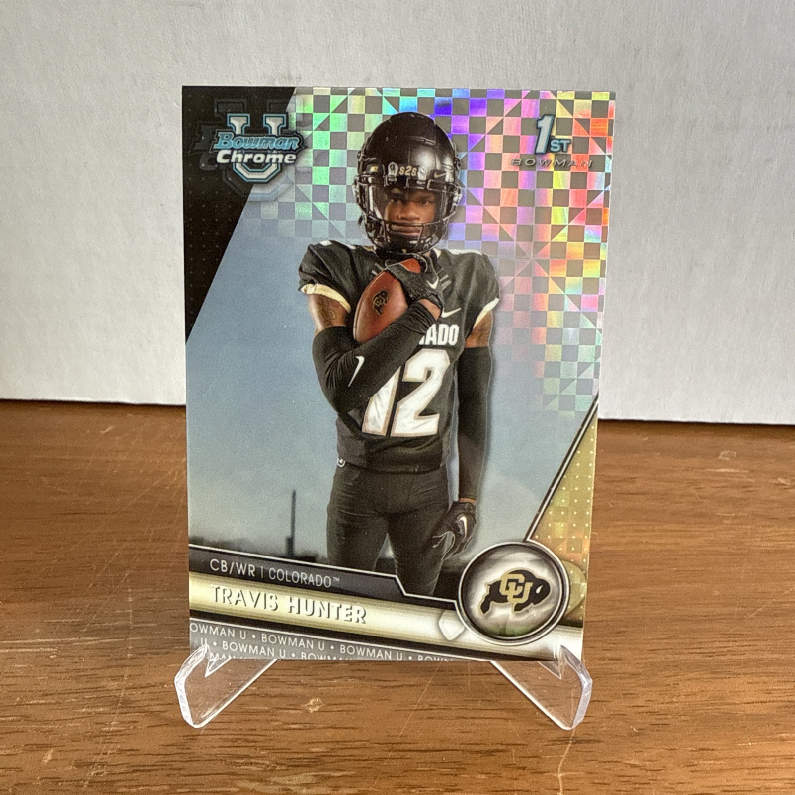 2023 Bowman University Chrome - #36 Travis Hunter (RC) Colorado Rookie XFractor