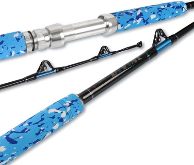 Fishing Trolling Rod 1 Piece Saltwater Offshore Heavy Roller Rod Big Game ......