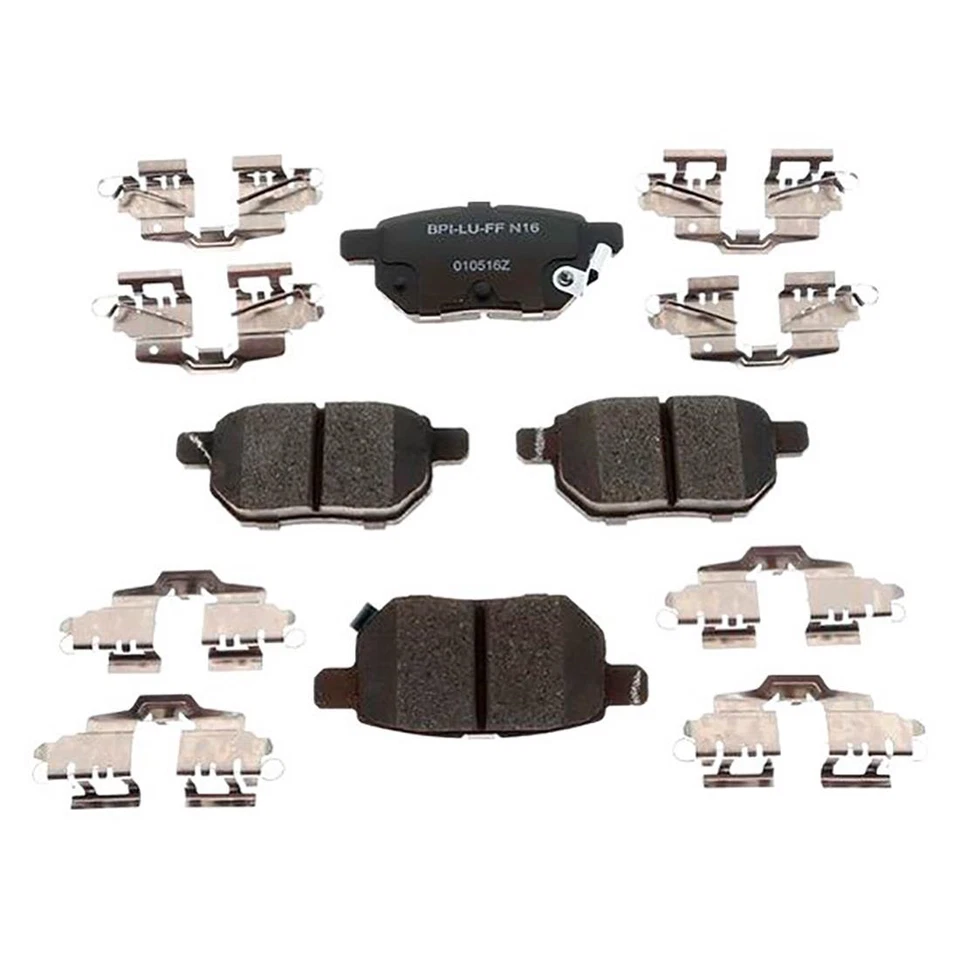 Rear Brake Rotors + Ceramic Brake Pads & Hardware For 2009-2019 Toyota Corolla - Imagem 2 de 4