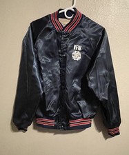 Vintage King Louie Pro Fit Jacket Men's M Blue Satin Bomber Union USA J2120