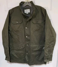 Orvis Field Coat Men's M Olive Green Barn Chore Jacket Quilted Lining 