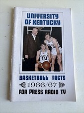 1966 1967 Kentucky Wildcats Basketball Facts Media Guide Pat Riley Louie Dampier