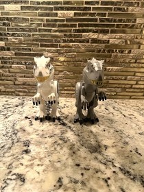 Jurassic World Indominus Rex White and Grey Dinosaur CUSTOM Lego Figure 75919🔥
