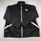 New Orleans Saints Jacket Mens XXL Black NFL Football Nike Dri Fit Full Zip
