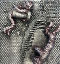 Custom 12&rdquo;x 13&rdquo; Heavy Hand-Sculpted Alien Hive Plaque - Bio-Mechanical Art Piece